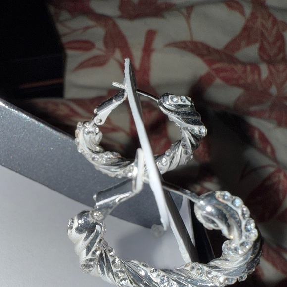 And Now This Twisted Silver Plated Earrings - Picture 4 of 6